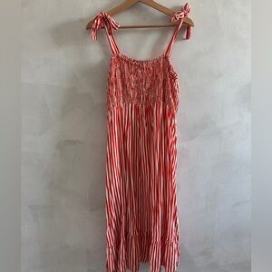 Compañía Fantástica - Red & White Striped Sundress